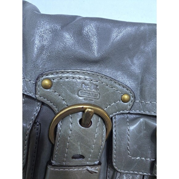 Vintage Coach Gray Leather Garcia Bag Hobo Legacy Pockets Shoulder F0893-12654 - Picture 2 of 12